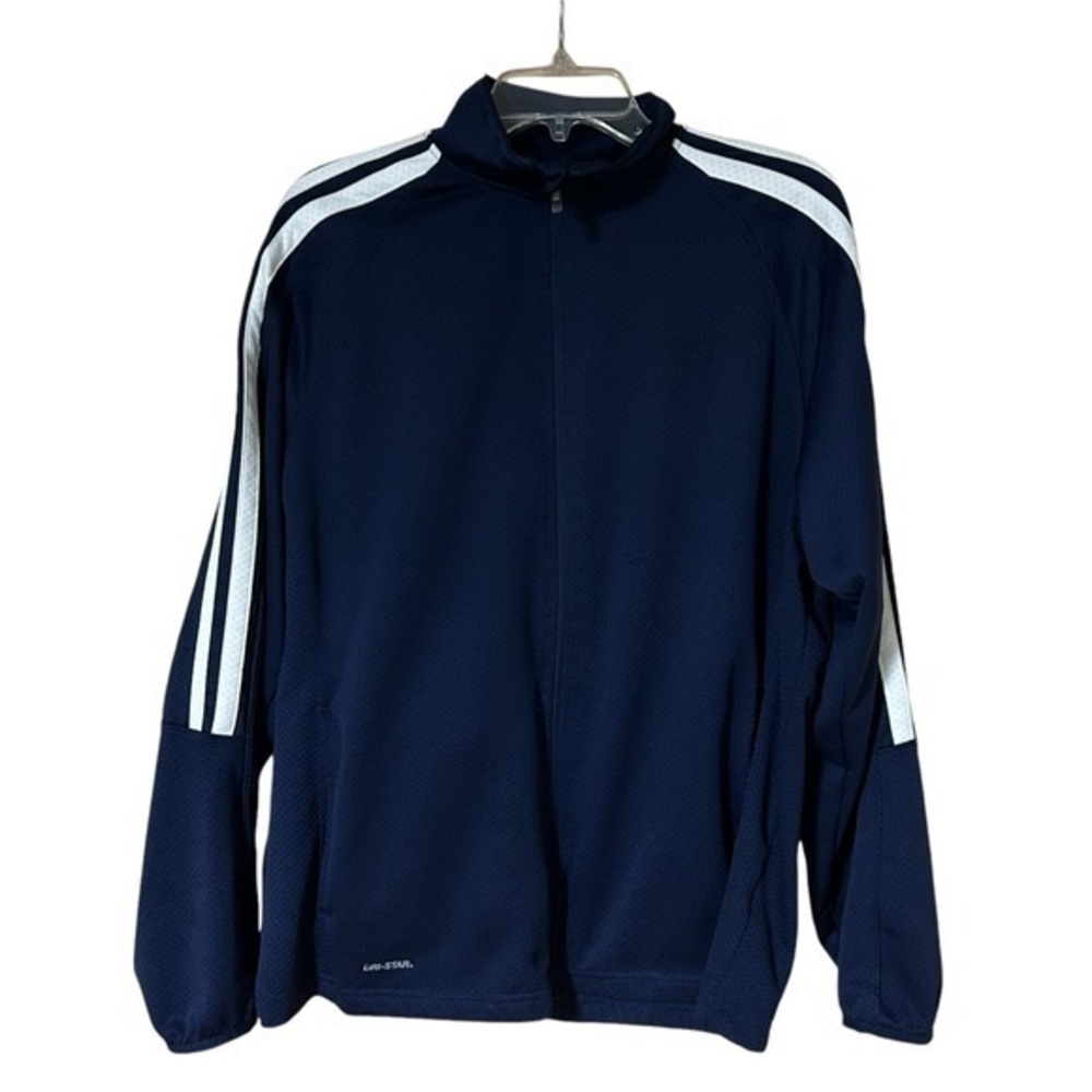 Starter Dri-Star Men’s Track Jacket Blue Sapphire White Stripes‎ Size Large